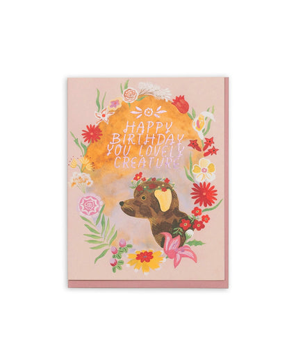 Lovely Creature Birthday Card · Small Adventure