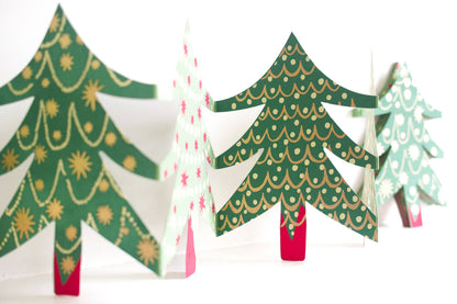 Christmas Trees Concertina Garland · East End Press