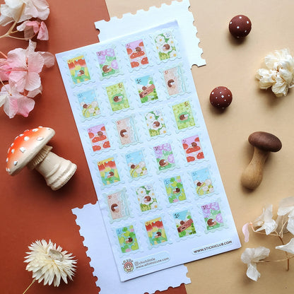Snail Mail Stamps Sticker Sheet · STICKII