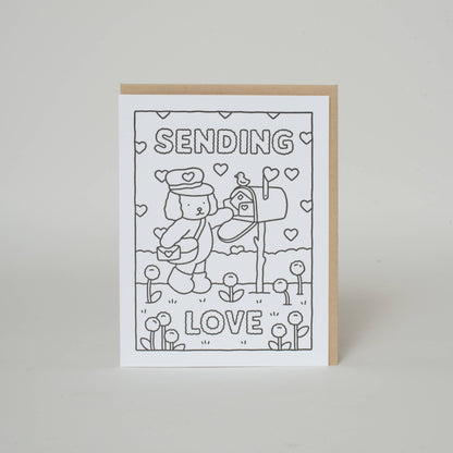 Sending Love Puppy Coloring Card · Bobbie Goods & Egg Press