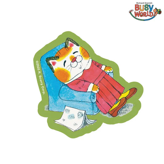 Sally Cat Lounging Sticker · 3P4 X Richard Scarry®