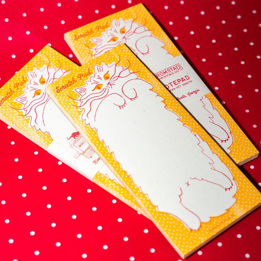 Scratch Pad Cat Risograph Notepad · Bromstad Printing Co.
