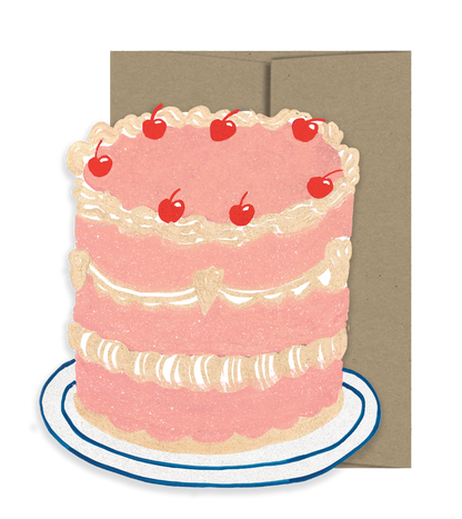 Party Cake Die Cut Card · Isatopia