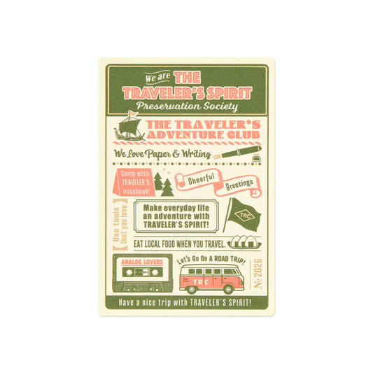 2026 TRAVELER'S Diary Plastic Sheet (Passport Size)