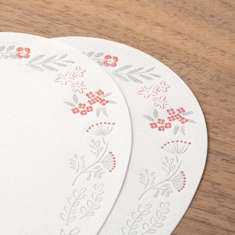 Midori Letterpress Letter Set - Wreath
