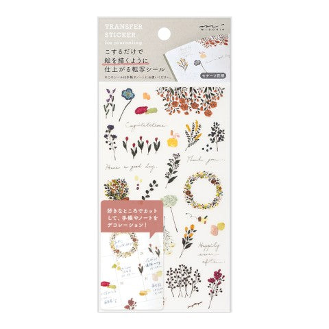Flower Transfer Sticker Sheet · Midori