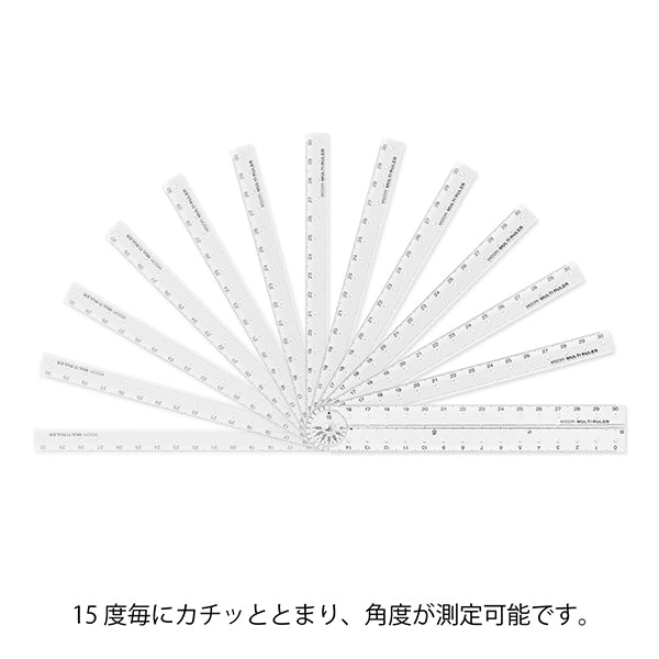 30cm Transparent Multi-Ruler · Midori
