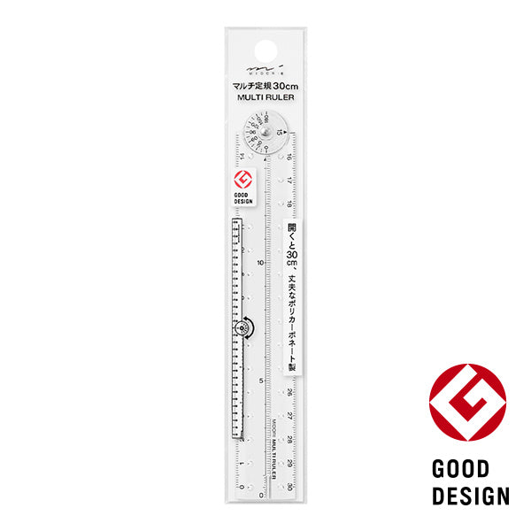 30cm Transparent Multi-Ruler · Midori