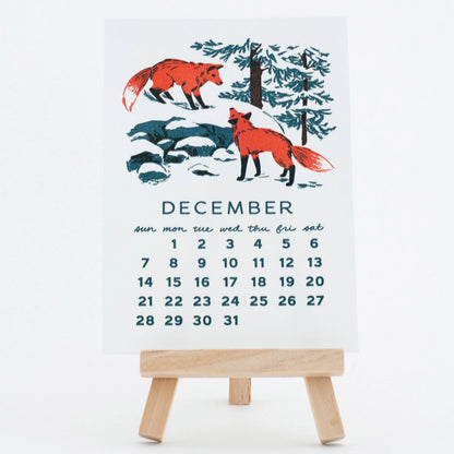 2025 Forest Friends Letterpress Desk Calendar · Smudge Ink