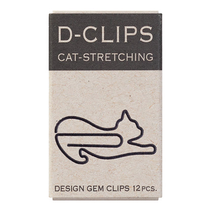 Stretching Cat Mini Clips Box · Midori