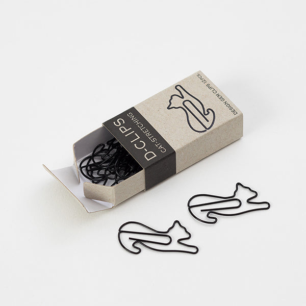 Stretching Cat Mini Clips Box · Midori