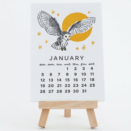 2025 Forest Friends Letterpress Desk Calendar · Smudge Ink