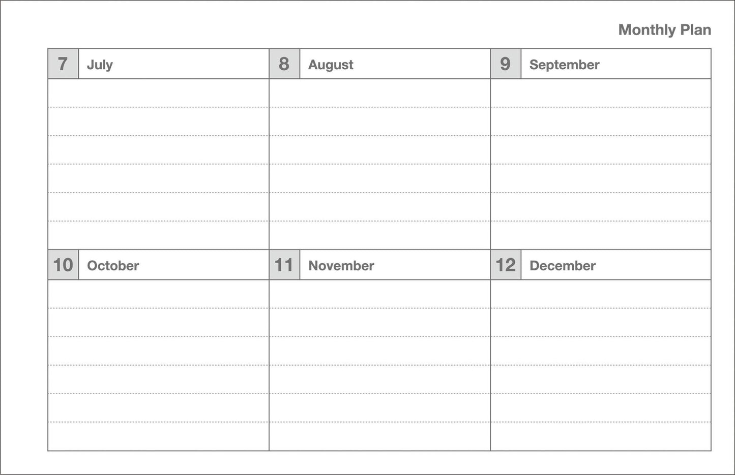 Mark's Day Free Weekly Schedule《Dark Green》