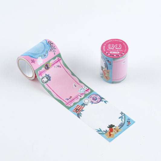 Yumi Kitagishi: Sticky Note Roll - White Cat’s Table Decorations · Hobonichi