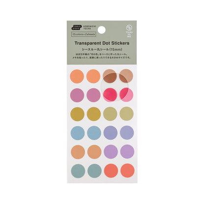 Hobonichi TSUKI no IRO: Transparent Dot Stickers