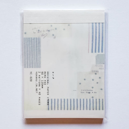 Check & Stripe Memo Pad · Yohaku