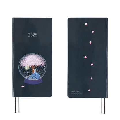 Hiroko Kubota: Night Cherry Blossom Snow Globe · 2025 Japanese Hobonichi Techo Weeks