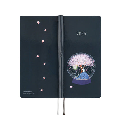 Hiroko Kubota: Night Cherry Blossom Snow Globe · 2025 Japanese Hobonichi Techo Weeks