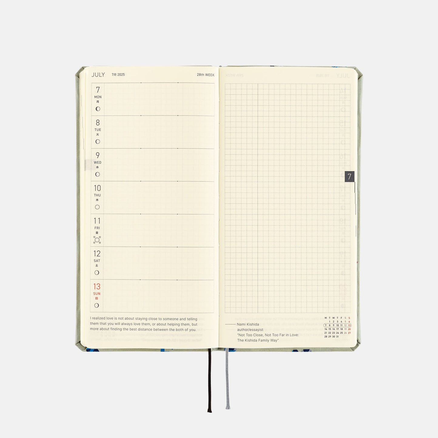 Bow & Tie: Snake Toy · 2025 Japanese Hobonichi Techo Weeks