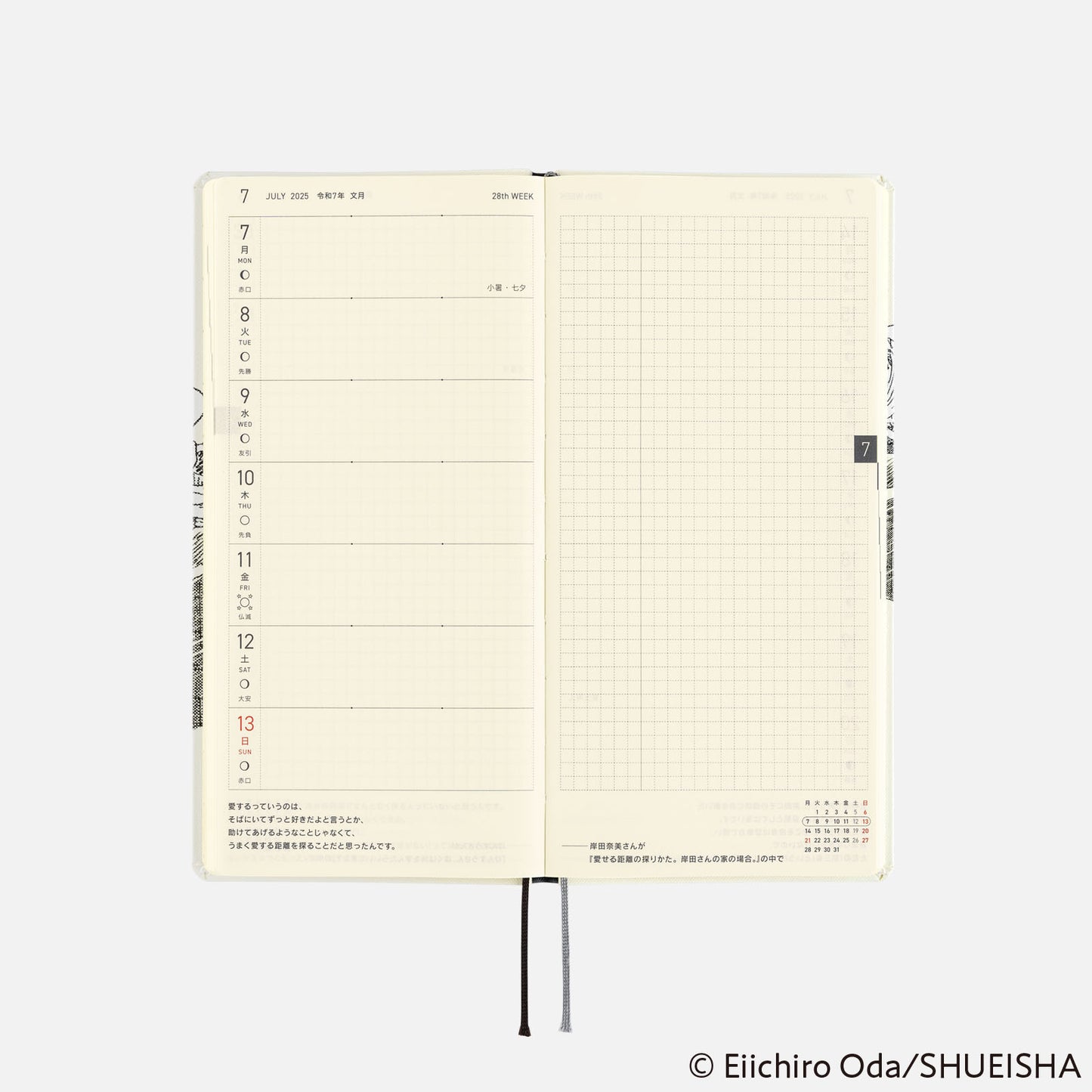 ONE PIECE magazine: Straw Hat Luffy (Ivory) · 2025 English Hobonichi Techo Weeks