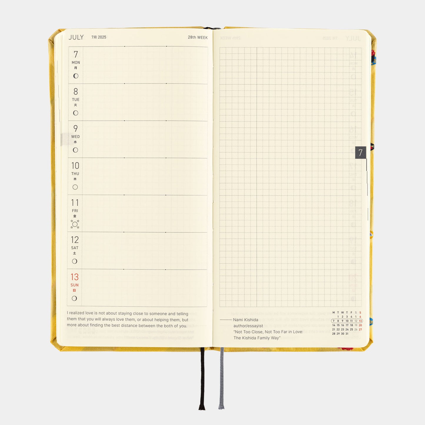 Bow & Tie: Sushi · 2025 English Hobonichi Techo Weeks Mega