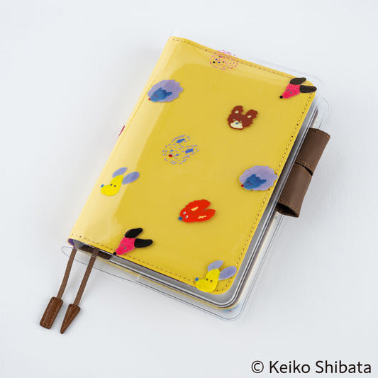 Keiko Shibata: Dog Ears Fluttering in the Wind《Clear Cover for A6 Fabric Cover》 · Hobonichi