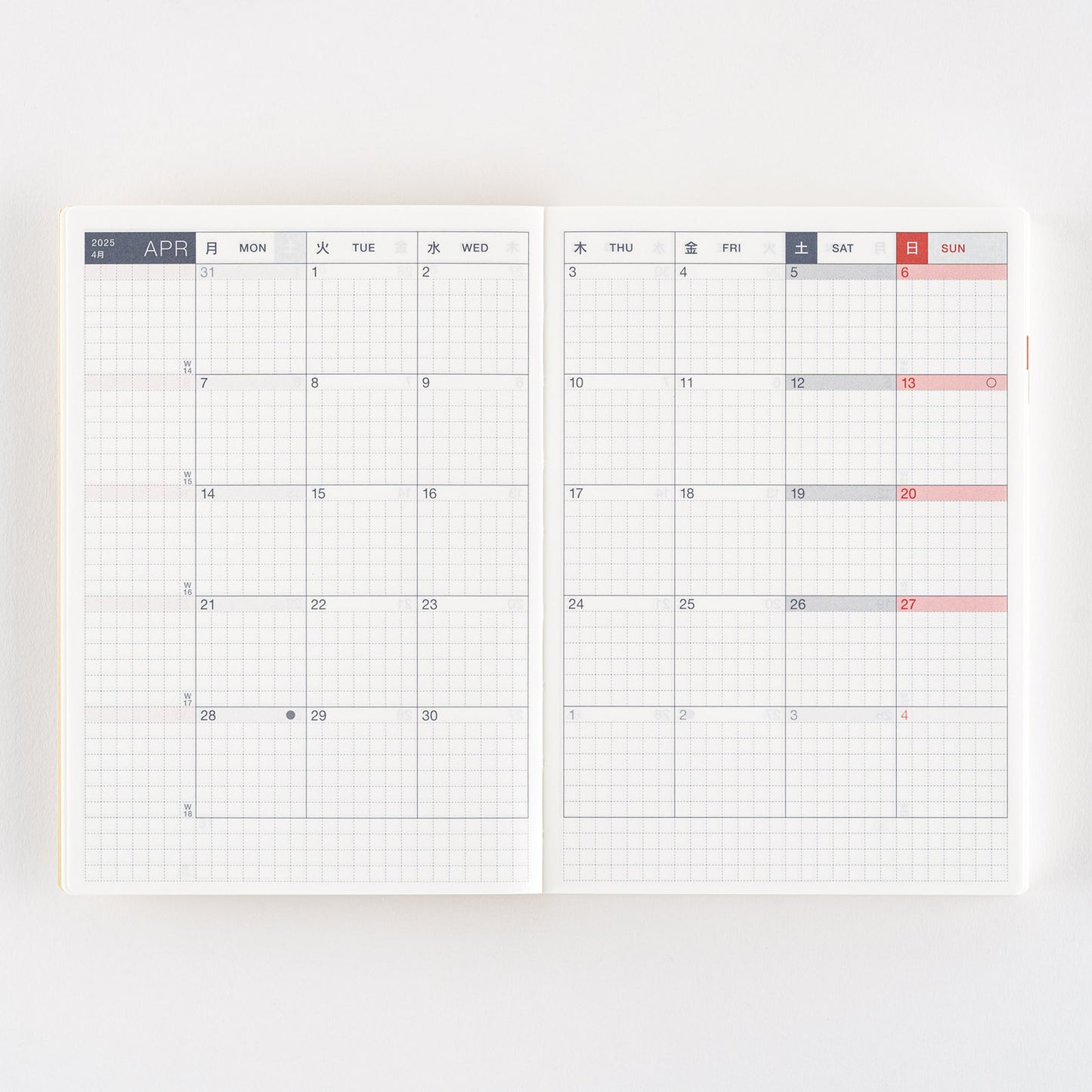 2025 Hobonichi Techo English Original Book (January Start)