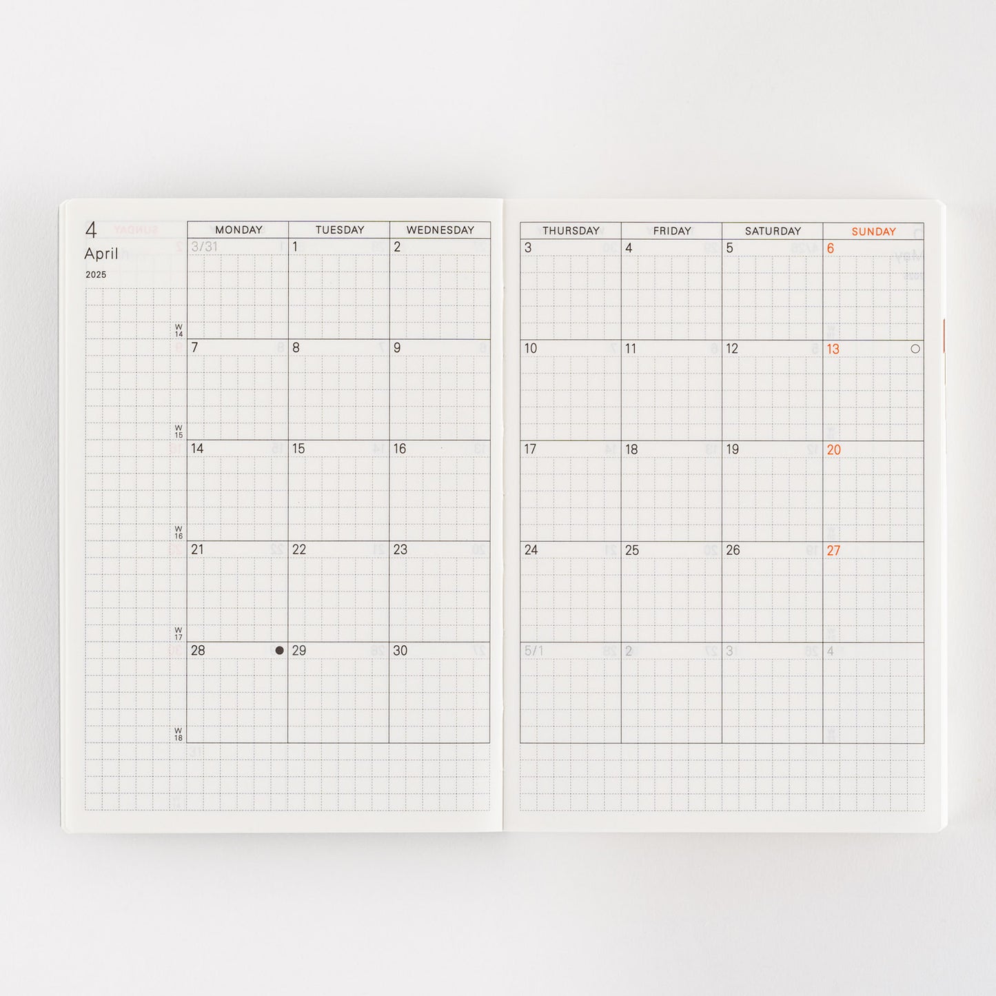 2025 Hobonichi Techo English Planner Book (January Start)