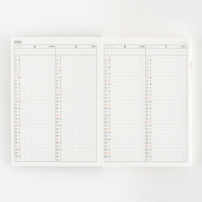 2025 Hobonichi Techo English Planner Book (January Start)