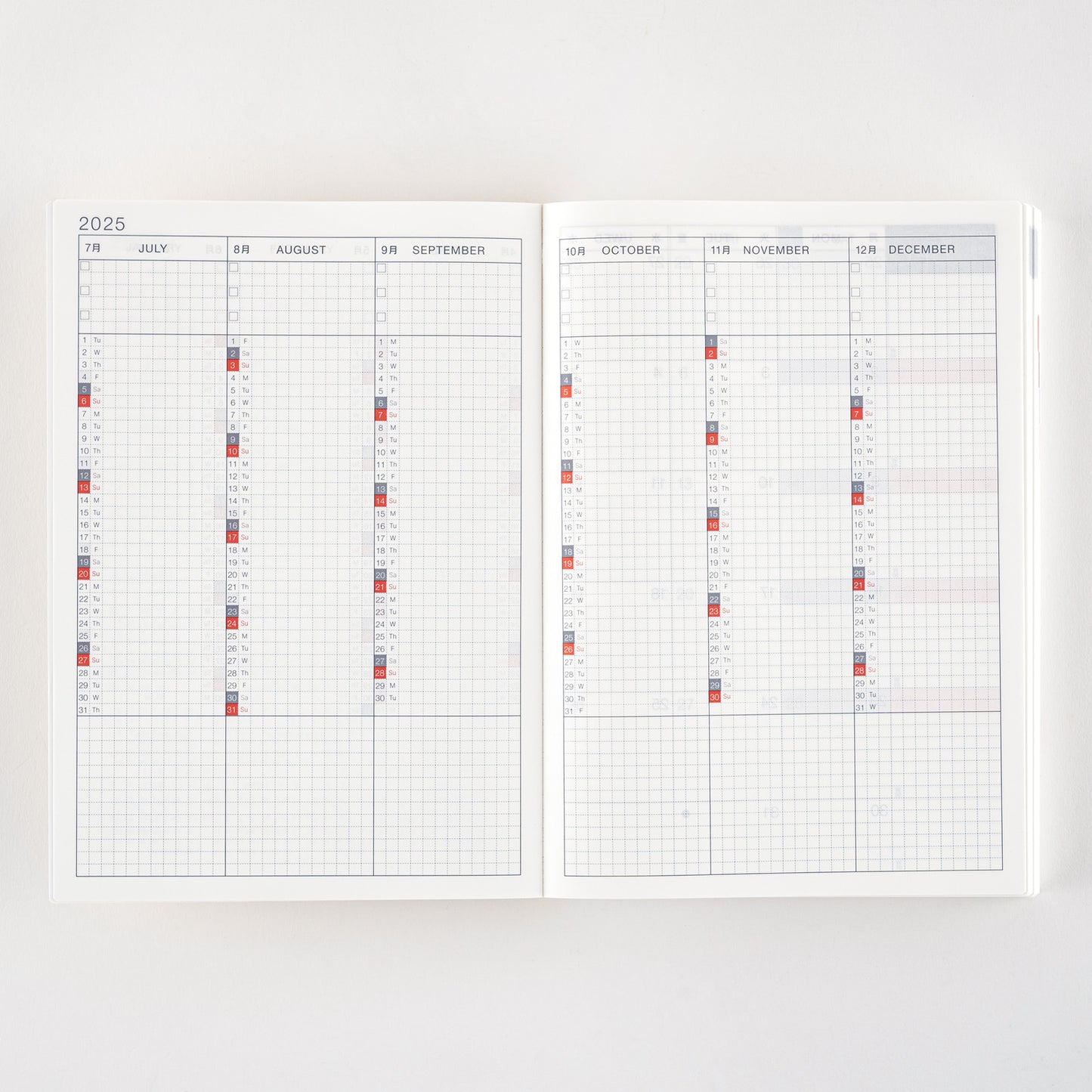 2025 Hobonichi Techo English Cousin Book (January Start)