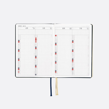 Slash (Navy) · 2025 English Hobonichi Techo A6 HON