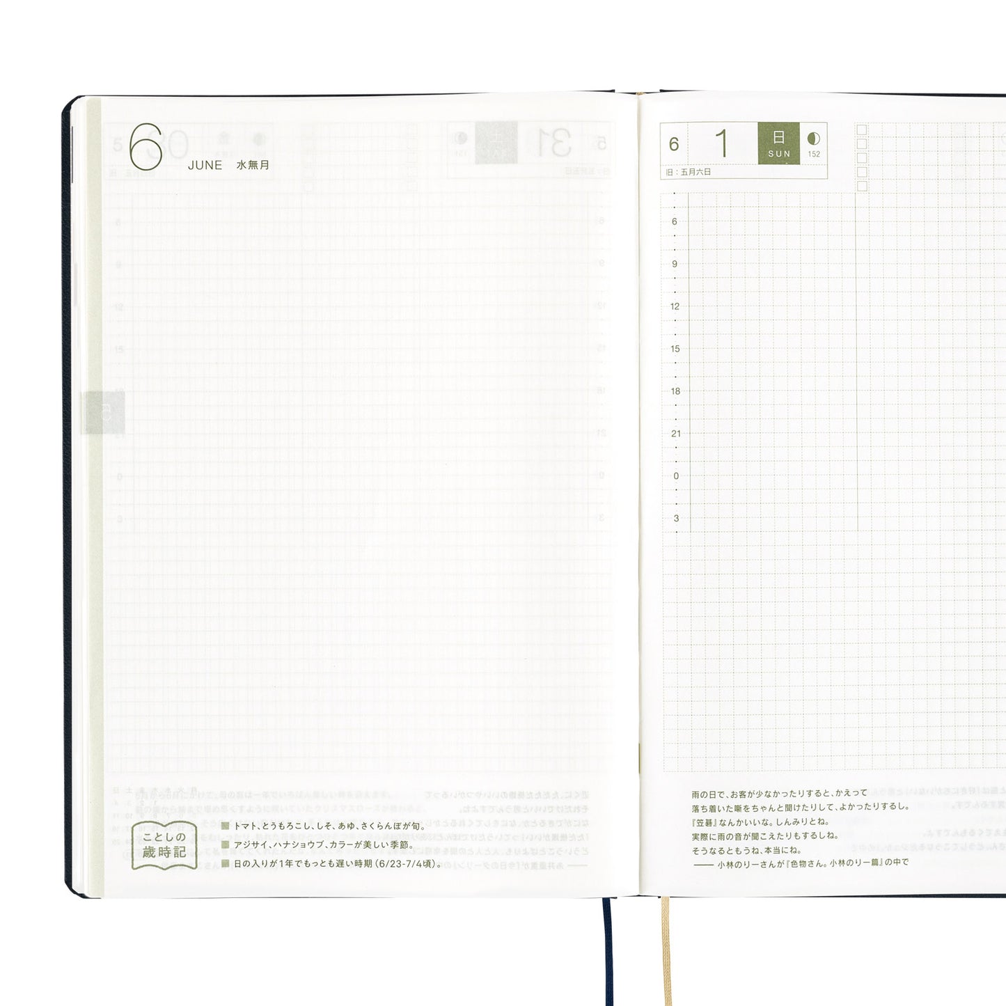 Slash (Navy) · 2025 English Hobonichi Techo A5 HON