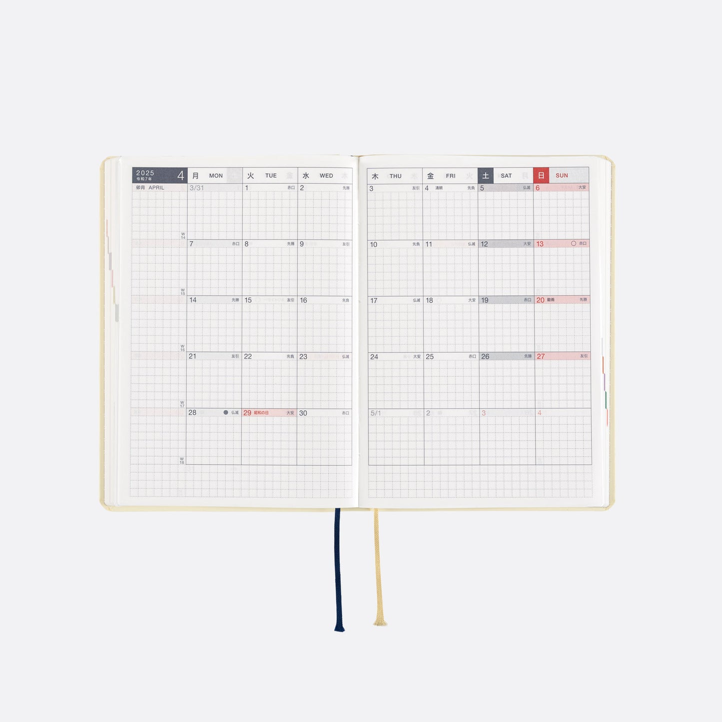 Slash (Ivory) · 2025 English Hobonichi Techo A6 HON