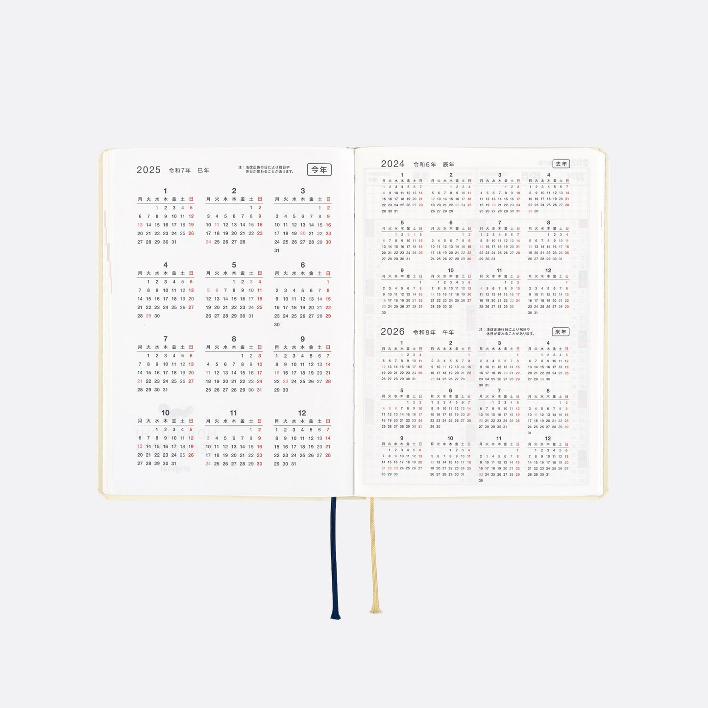 Slash (Ivory) · 2025 English Hobonichi Techo A6 HON