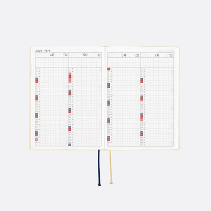 Slash (Ivory) · 2025 English Hobonichi Techo A6 HON