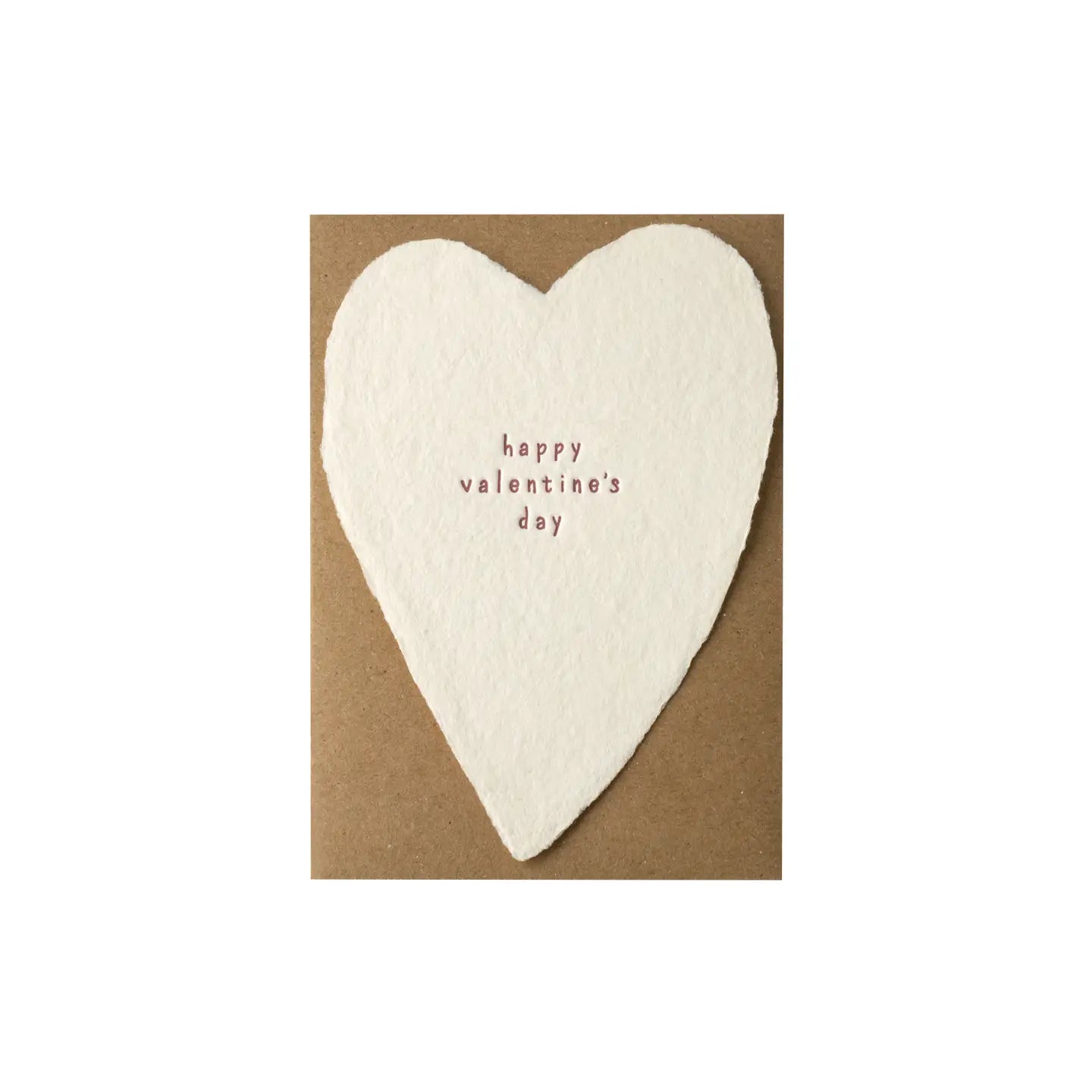 Valentine's Day Heart Letterpress Card /  Single · Oblation Papers & Press