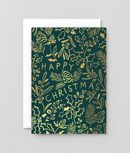 Happy Christmas Holly & Thistle Holiday Card · Wrap