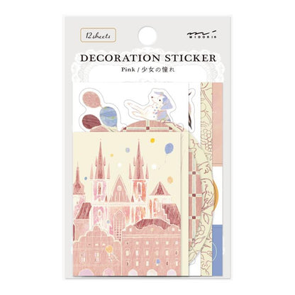 Pink Decoration Sticker Set · Midori