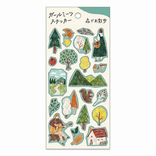 Girl Meets A Walk in the Woods - Mind Wave Sticker Sheet