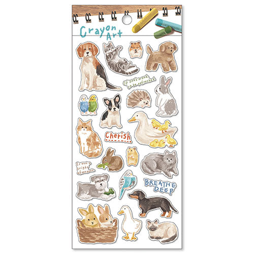 Dog Crayon Art Series Sticker Sheet · Mind Wave