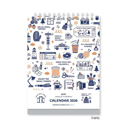 eric small things 2026 Desk Calendar
