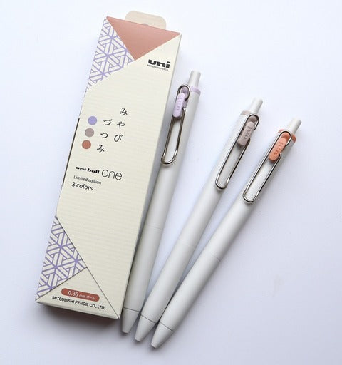 Uni-Ball One Gel Pen Japanese Color Set of 3 · 0.5mm