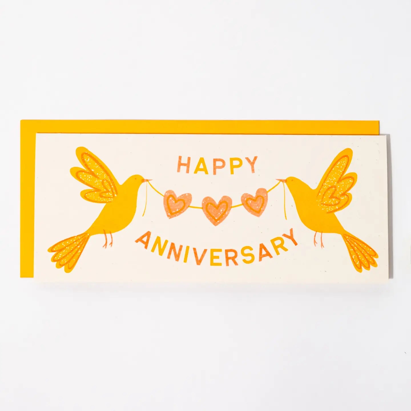 Happy Anniversary Birds Risograph Card · Bromstad Printing Co.