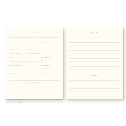 Heirloom Cover Bookmarked Book Reading Log · Ruff House Print Shop