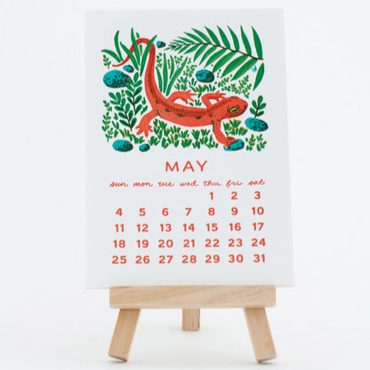 2025 Forest Friends Letterpress Desk Calendar · Smudge Ink