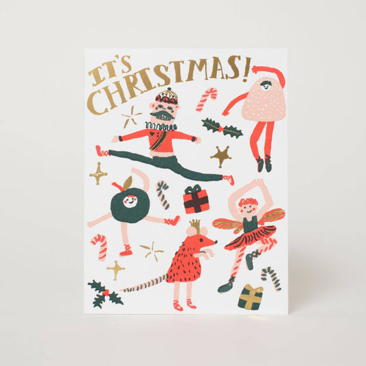 It's Christmas Ballet Letterpress Greeting Card · Egg Press