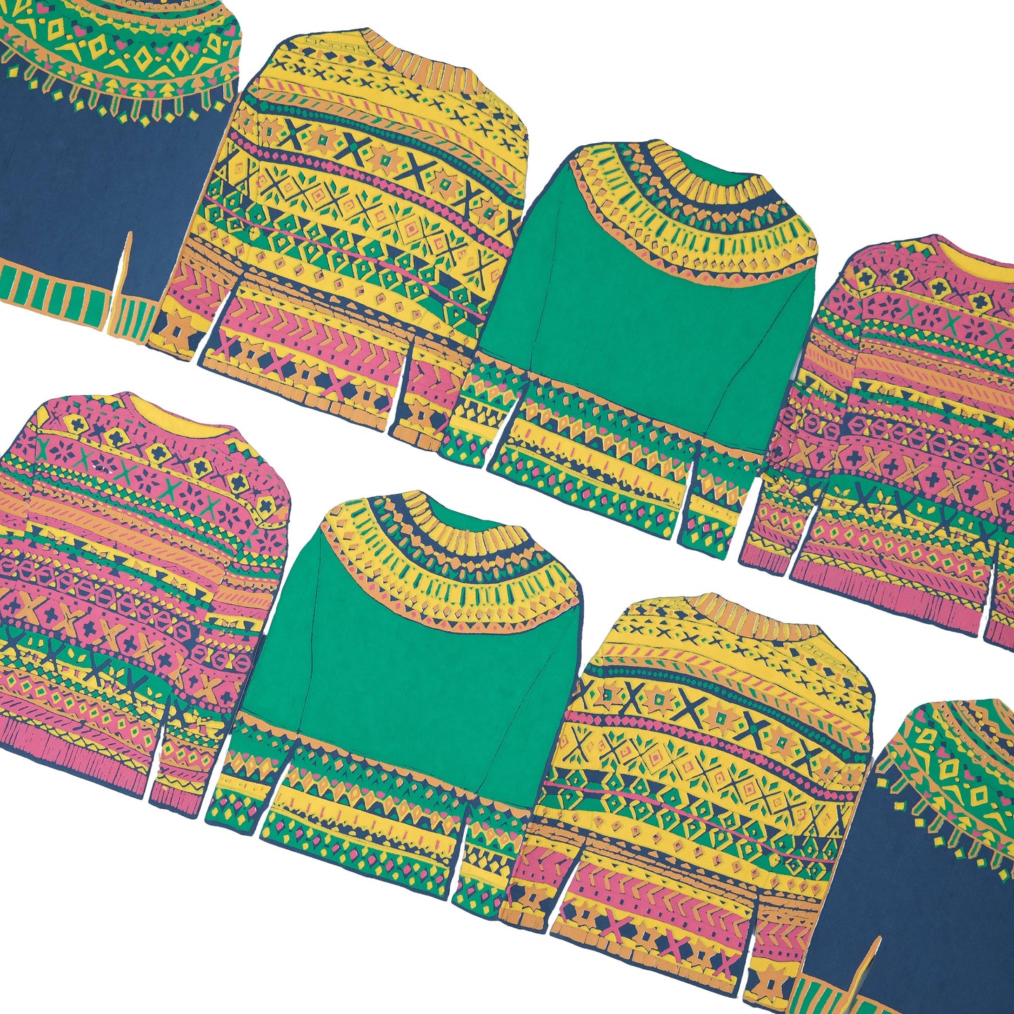 Fairisle Sweaters Concertina Garland · East End Press