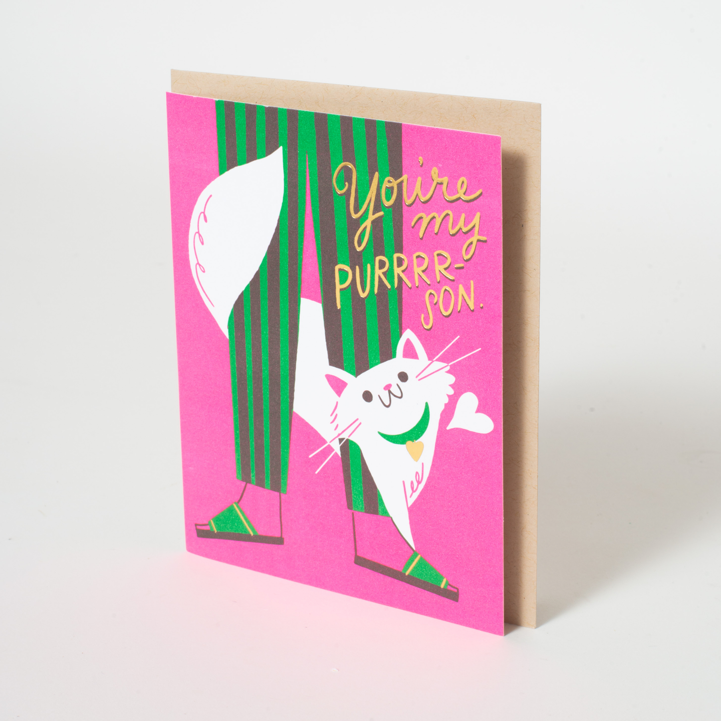 Cat Love Punny Letterpress Card · Hello! Lucky & Egg Press