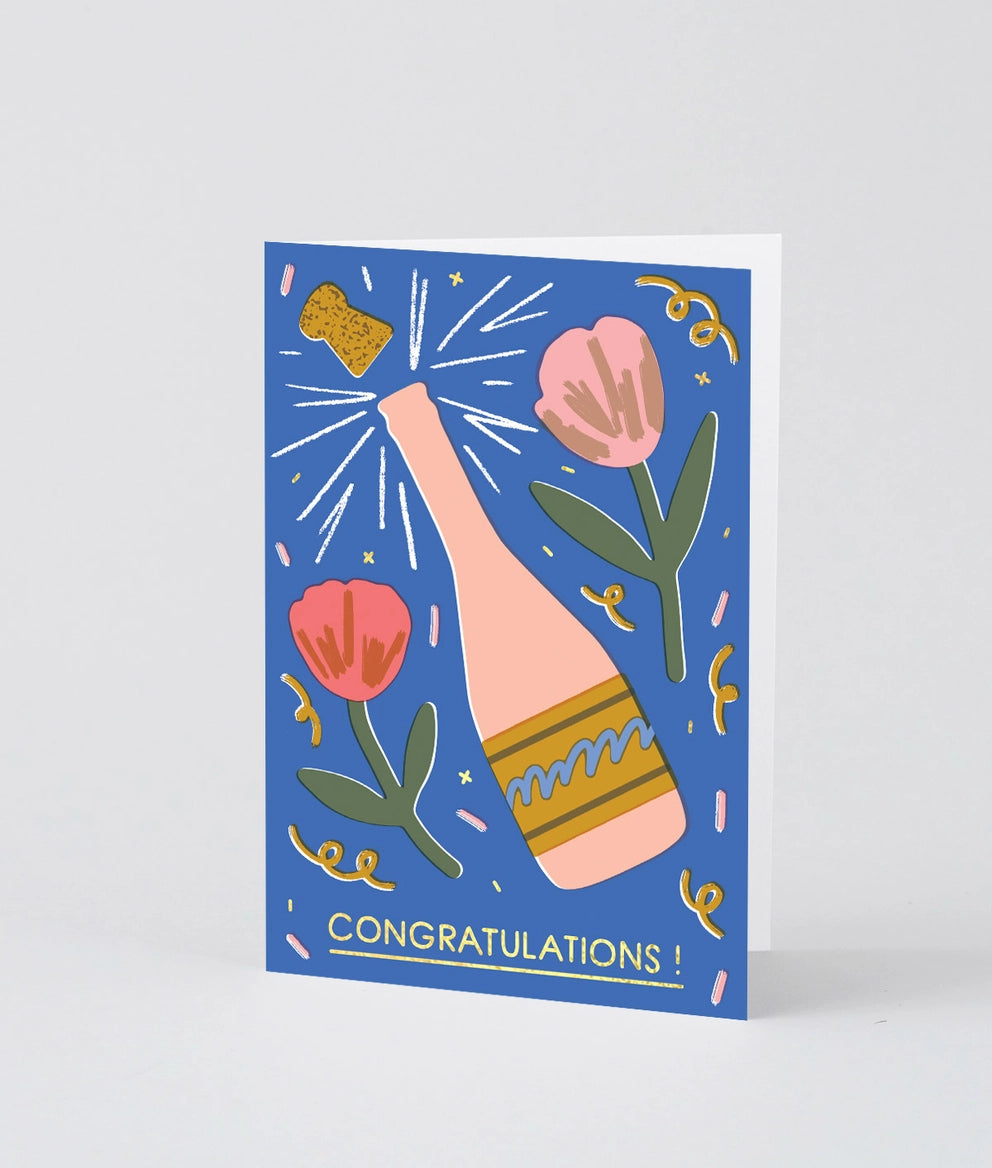 Champagne Congrats Card · Wrap