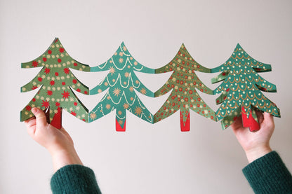 Christmas Trees Concertina Garland · East End Press